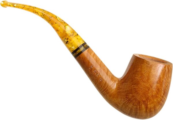 Savinelli Miele Series - Honeycomb Pattern Hand Crafted Briar Wood Pipe, Made in Italy, Polished Finish, 606 KS - Image 5