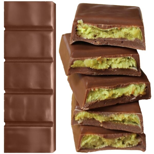 Dubai Kunafa Pistachio Chocolate Bars – Pack of 48 (27g Each) – Dubai Chocolate with Shredded Phyllo Dough – Freshly Made, 2.86 lbs – Ideal Gift for Holidays, Birthdays, Corporate Events & Celebrations - Image 2