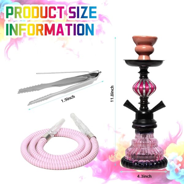 Travel Portable Hookah Set with Everything–Ideal for Social Gatherings、Road Trips、 Camping、Friend/Family Get-Togethers Includes 1 Hookah Bowl、2 Hookah Hoses、 20 Perforated Hookah Foils（purple） - Image 6