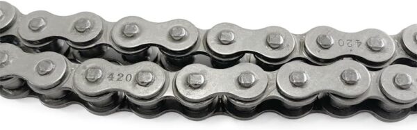AZSSMUK 420 Motorcycle Chain Carbon Steel Material + 5 Connecting Links,420 Standard Roller Chain for 110cc 125cc Dirt Pit Bike ATV Quad Go Kart Scooter (90 Link) - Image 2