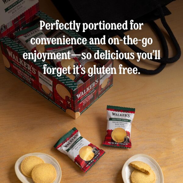 Walker’s All-Butter Shortbread Rounds, Gluten Free Cookies - Individually Wrapped Cookies (Pack of 24) - Authentic Shortbread Cookies from Scotland - Image 4
