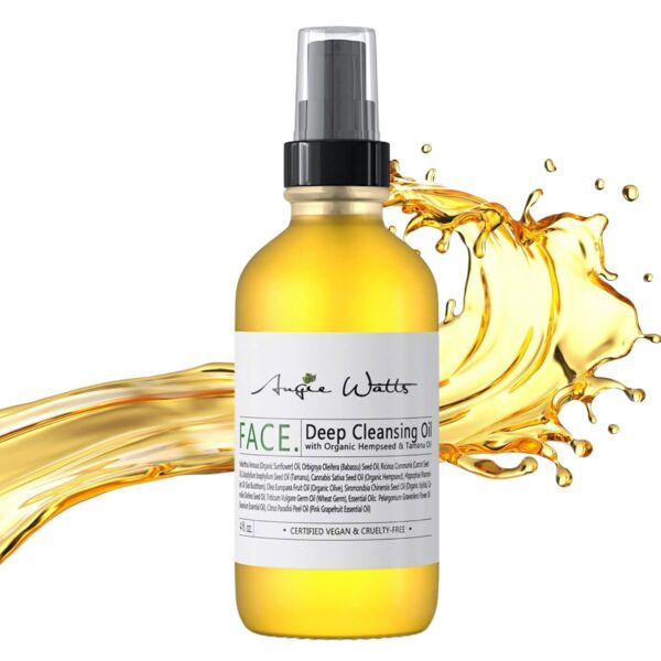 FACE. Deep Cleansing Oil, 4oz - All Natural and Organic Ingredients | 100% Vegan | Soap-free | With Organic Hempseed and Tamanu Oil - Image 4