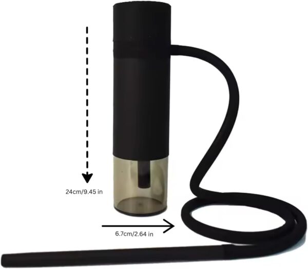 PortableHookah Set Travel, CarHookah, Small Hookahs Mini Hookah Shisha for Car Outdoor Travel Shisha Sheesha Narguiles (Black) - Image 4