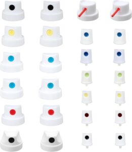 Spray Paint Nozzle Caps Set, 26 Universal Replacement Tips, Master Cap Collection