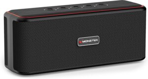 Monster Shock Plus Portable Bluetooth Speaker, Bluetooth 5.4 Speaker,30W Dual Speaker, Deep Bass,15H Playtime, Support AUX/TF Card,IPX6 Waterproof, TWS pairing for Outdoor/Home/Party/Travel,Gift Ideas