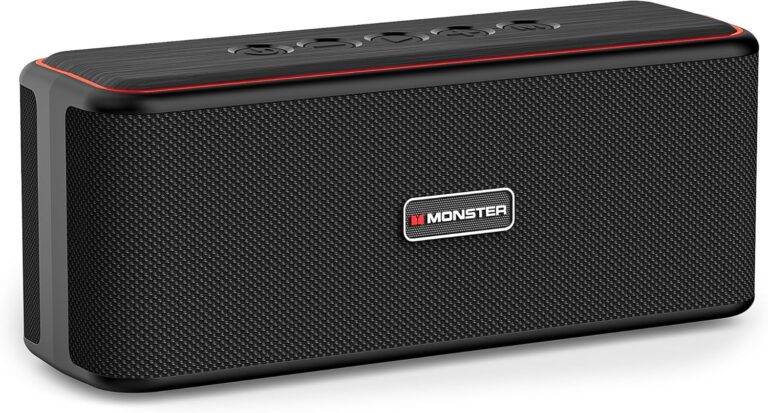 Monster Shock Plus Portable Bluetooth Speaker, Bluetooth 5.4 Speaker,30W Dual Speaker, Deep Bass,15H Playtime, Support AUX/TF Card,IPX6 Waterproof, TWS pairing for Outdoor/Home/Party/Travel,Gift Ideas