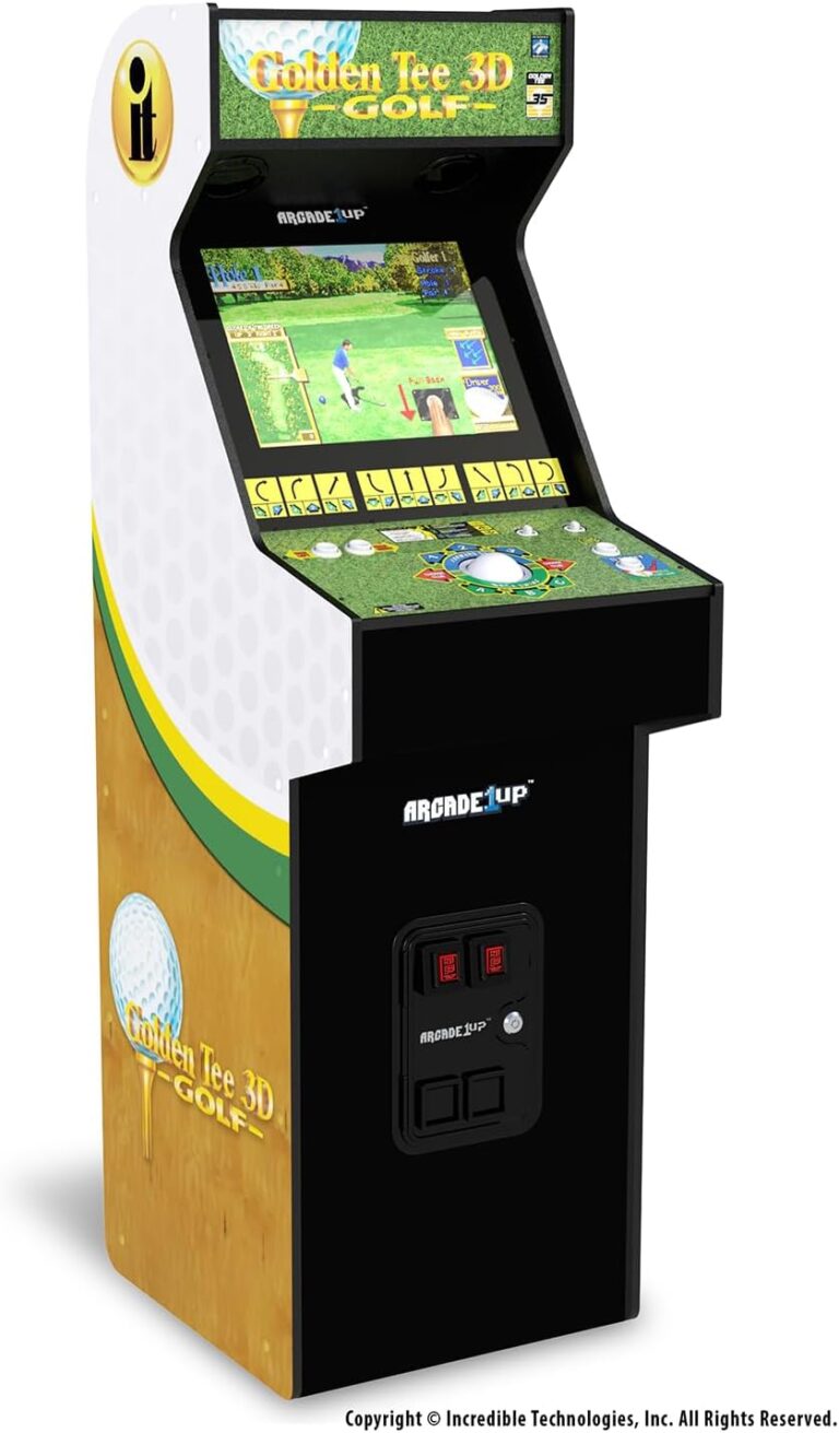 ARCADE1UP Golden Tee 3D Deluxe Arcade Machine, Built for Your Home, Over 5-Foot-Tall Cabinet with 8 Classic Games