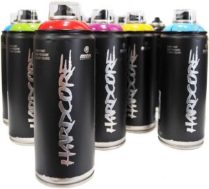 MTN Hardcore 2 400ml Popular Colors Set of 12 Graffiti Street Art Mural Spray Paint