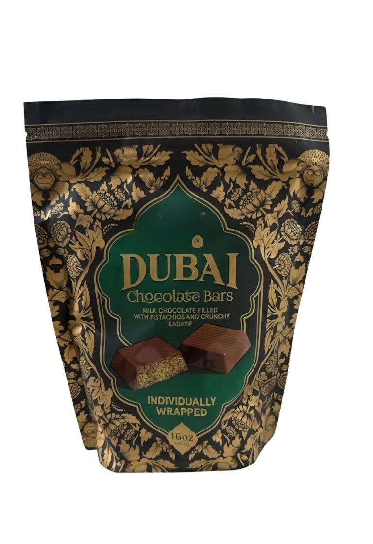Dubai Chocholate Bar Pistachio Knafeh - Luxury Rich Milk Chocolate, Individually Wrapped Fresh, Premium Pistachio and crunchy Kataifi Filling 16oz