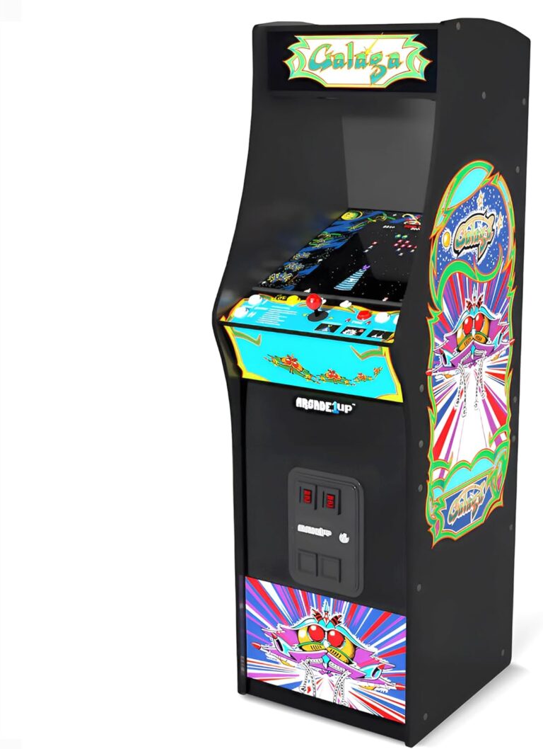 ARCADE1UP Galaga Deluxe Arcade Machine w/ 14 Classic Games, 17" Color Screen & WiFi Leaderboards - Indoor Tabletop Video Gaming