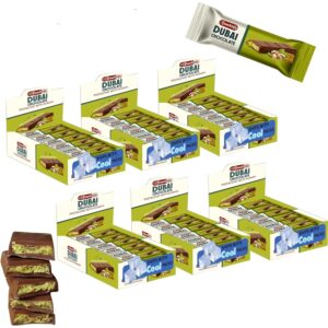 Mini Dubai Chocolate (Pack of 24) Kunafa Pistachio Bar- 27gr Total 1.43 pounds.-, Perfect for Gifting, Fresh Daily Production 24 Pieces Dubai Chocolate with Shredded Phyllo Dough 22.86 ounces (Mini, Pack of 6)