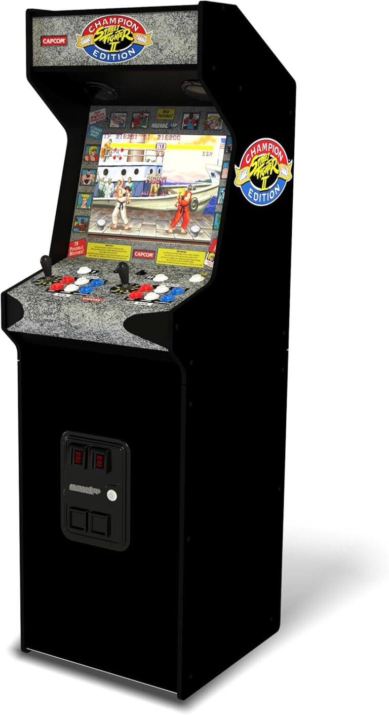 ARCADE1UP Street Fighter II CE HS-5 Deluxe Arcade Machine, Compact 5' Tall Stand-Up Cabinet with 14 Classic Games and 17'' BOE Screen
