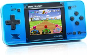 Handheld Game for Kids -Preloaded 220 Retro Video Games, Portable Gaming Player with Rechargeable Battery 3.0" LCD Screen, Mini Arcade Electronic Toy Gifts for Boys Girls (Blue)