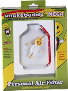 Smoke Buddy Mega Personal Air Purifier Cleaner Filter Removes Odor - White