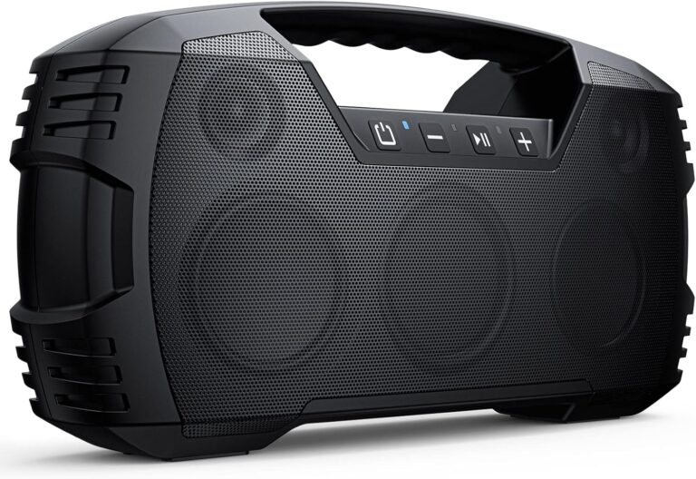 IPX7 Waterproof Bluetooth Speaker, 40W(60 Peak) Portable Wireless Speakers with Subwoofer, 32H Playtime, Stereo Loud Sound, Deep Bass, Bluetooth 5.0 with Handle for Pool, Beach, Outdoor, Gifts