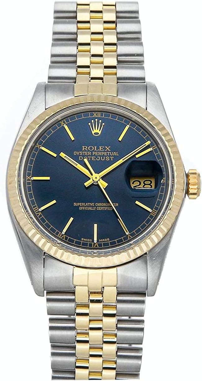 Rolex 16013 Datejust Steel & Gold Jubilee Band White Roman Dial