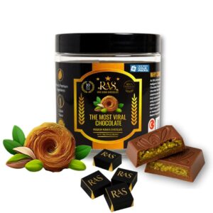 Dubai Chocolate – 10 Count Individually Wrapped Pistachio Knafeh Inspired Chocolates, Belgian Milk Chocolate, Halal Middle Eastern Sweets, Gift Ready - 160gram Total