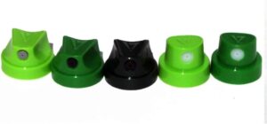 Montana Gold Level Green Caps Bulk set of 50 for Street Art Spray Paint