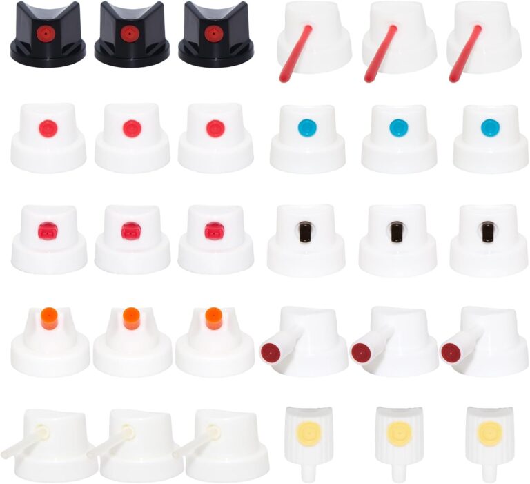30PCS Spray Paint Caps & Nozzles Kit,Adapter Set for Female Cans,Spray Can Nozzle,Spray Control Kit,Graffiti Spray Paint Caps,Bottle Nozzle Replacement