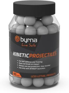 Byrna Kinetic Projectiles - Reusable Hard-Solid Plastic Rounds for Training, Target Practice and Self Defense, 0.68 Caliber - (95 Count)