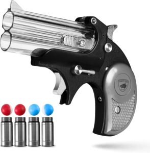 Guard Dog Security Fireball Mini, Smallest .50 Caliber Pepper Ball Launcher, Dual Ammo, 50-Foot Range, Compact Non-Lethal Self-Defense Set with CO2 Cartridges, Training Rounds, Home and Self Defense