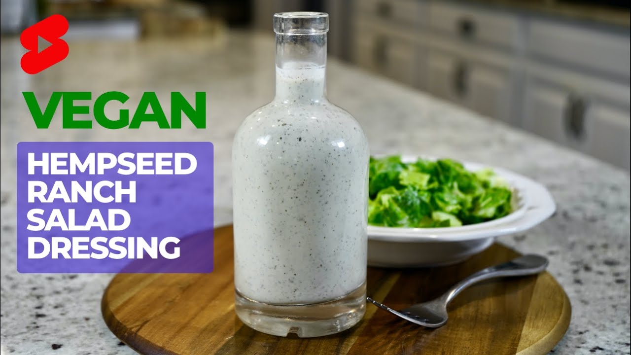HEALTHY Vegan Hempseed RANCH Salad Dressing in 60 SECONDS! #shorts