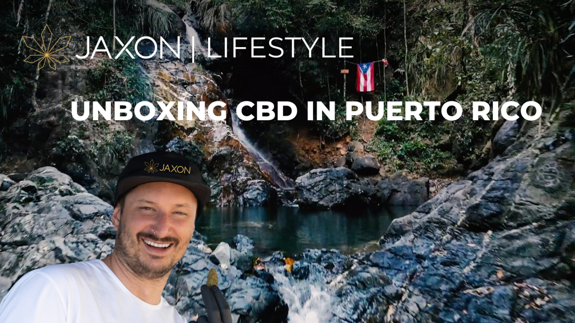 Puerto Rico: Unboxing CBD At A Waterfall-