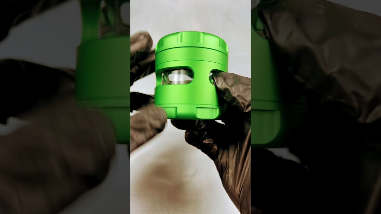 2.5x3 Inches Aluminum Grip Edge Grinder with Glass Window #grinders