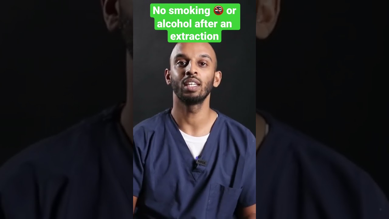No smoking 🚭 or alcohol for the first 24-48hrs after an extraction #dentist #teeth #dental