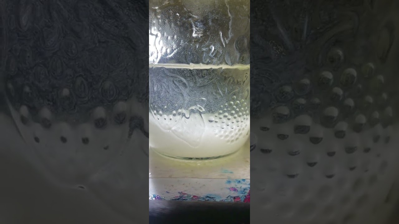 THCa molecules getting excited in a jar of pentane.
