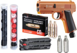 Lancer Self Defense Hornet 0.43 Cal Home Defense Launcher All in One Package-Less Lethal for Personal Defense (Color: Orange/Black)