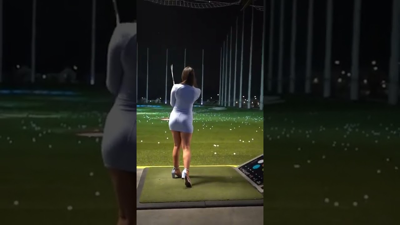 This golf babe smacked the hell out of that ball! via meioo00 tiktok