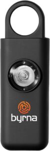 Byrna Banshee Personal Safety Alarm - 130 dB Loud Military Grade Self Defense Emergency Keychain Siren Device with LED Strobe Alert Light for Women, Men, Children, Elderly, Hikers and Runners (Black)