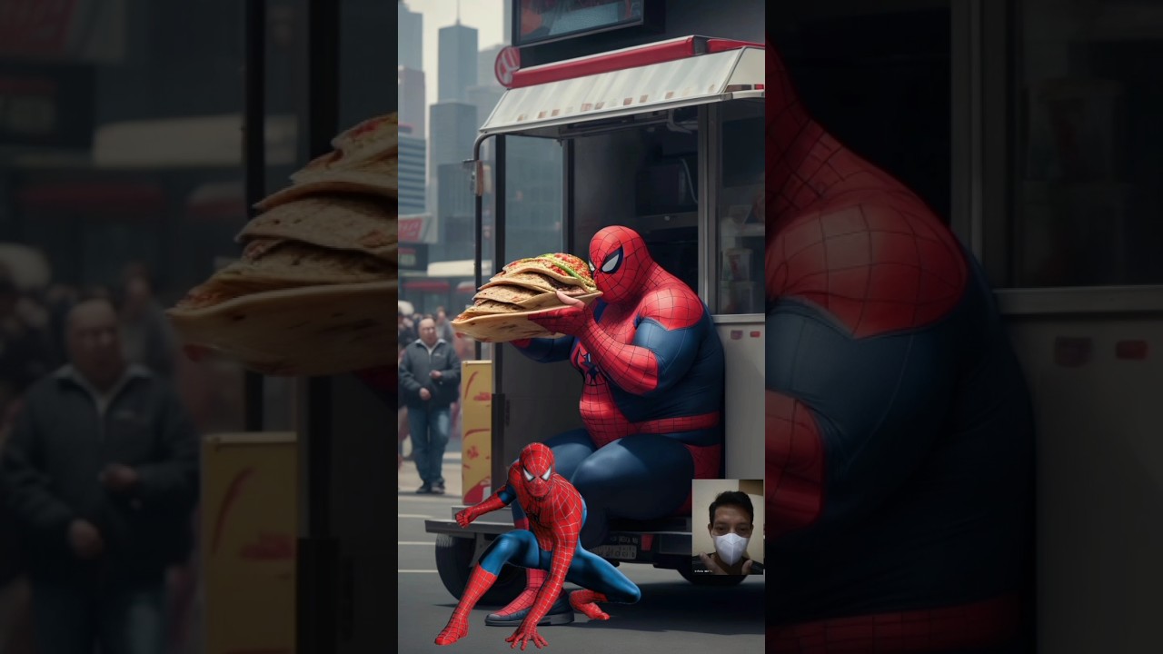 Superheroes Fat Eating Taco | All Characters #avengers #shorts #marvel