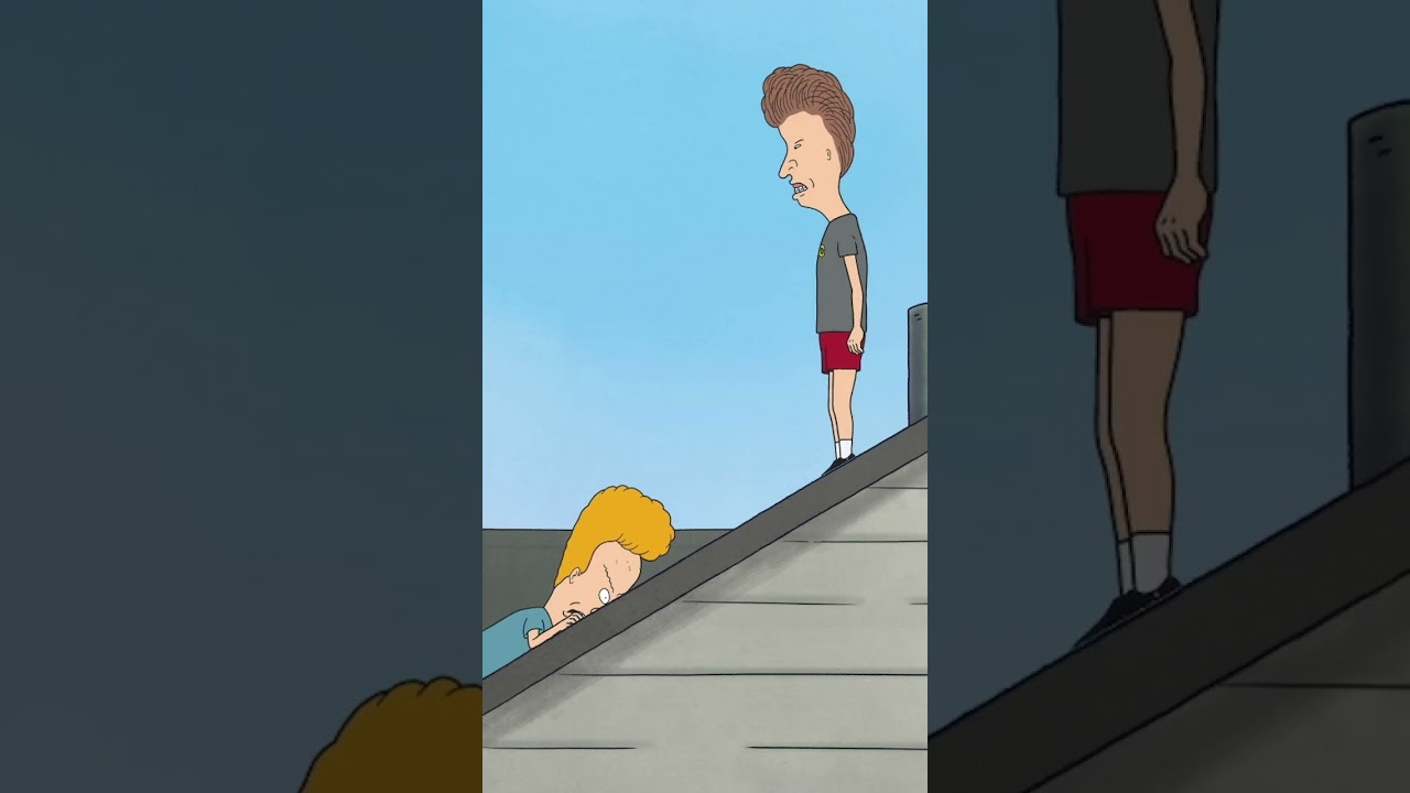 Beavis And Butt-Head Get Stuck On The Roof