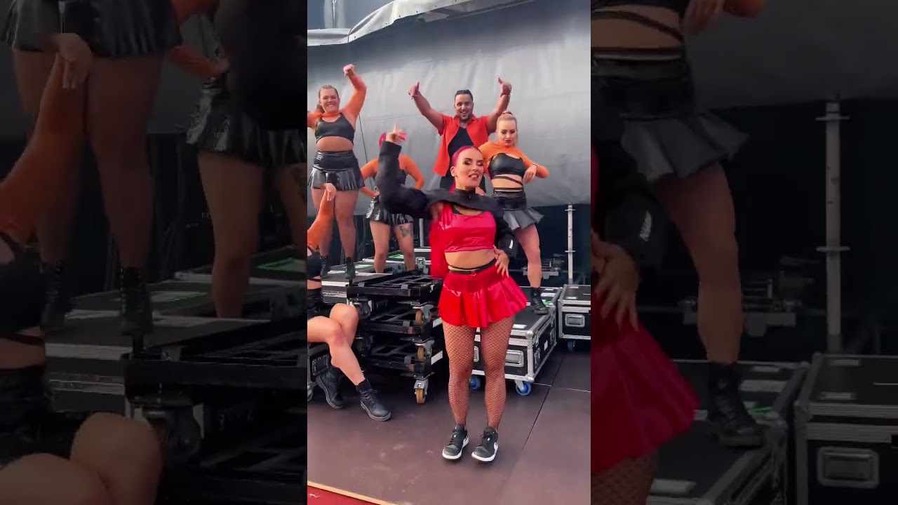 our crew ❤️ and vibe after our 1st Festival show this Summer! #dance