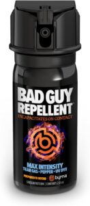Byrna BGR MAX Pepper Spray + Tear Gas | Maximum Stopping Power | Attacker Tracker UV Marking DYE Technology | Military Strength Self-Defense Stream Spray