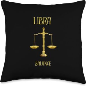 Burna Monroe Libra Scales Throw Pillow, 16x16, Multicolor