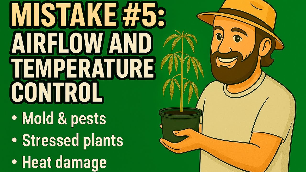 Mistake #5: Airflow and Temperature Control For Cannabis Plants. An educational video.