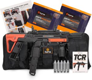 Byrna TCR Ultimate Bundle Tactical Compact Air Rifle with Bag, CO2 Cartridges and Projectiles - Ultimate Tool for Non Lethal | Self | Home | Personal | Defense, Training and Fun - .68 Caliber