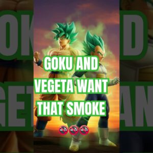 Goku and Vegeta want that smoke. #DreamScreenAI #Goku #Vegeta #supersaiyan #musik #ai #musicclip