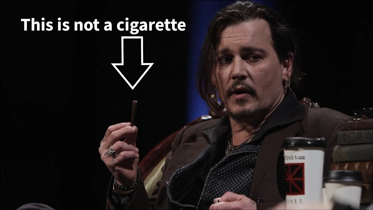 What does Johnny Depp think about smoking?