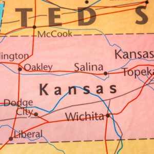 Map showing Kansas