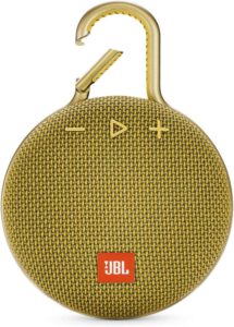 JBL Clip 3, Mustard Yellow - Waterproof, Durable & Portable Bluetooth Speaker - Up to 10 Hours of Play - Includes Noise-Cancelling Speakerphone & Wireless Streaming