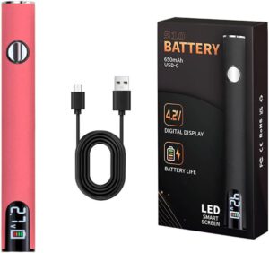 USB Rechargeable 650mAh Cordless Cart Soldering Pen with LED Digital Display Adjustable Temperature, 510 Threaded Battery Design for Home Appliance Electronic Kit with Connectors Charging Function
