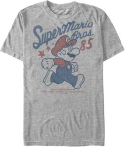 Nintendo Mens Nintendo Super Mario Running Profile 1985 T-shirtT-Shirt