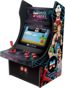 My Arcade Data East Classics Mini Player - 10 Inch Mini Arcade Machine Cabinet - 34 Retro Games Included - Heavy Barrel, Caveman Ninja, and More - Licensed Collectible