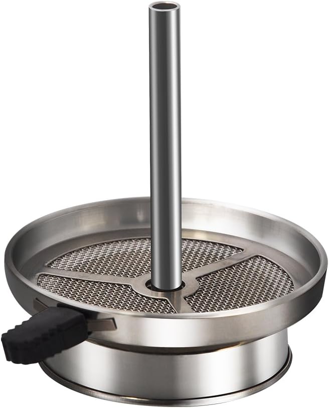 KITOSUN Hookah Charcoal Holder Chimney Pot for Ceramic Bowls, Aluminum, Silver