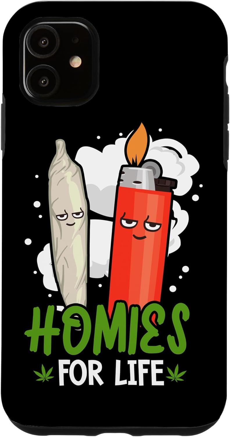 Homies For Life Marijuana Weed Cannabis 420 Case for iPhone 11