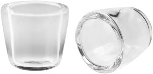 2 Packs Quartz Bowl Inserts for Peak Accessory, Enhanced Performance, Flat Bottom, Reused Glass Insert Bowl Accessories, Replacement Insert